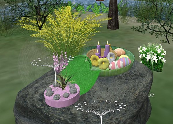 Ostara - Frühlingsgaben - dargestellt in der virtuellen Welt vom Metropolis Grid auf der Insel World of Seasons